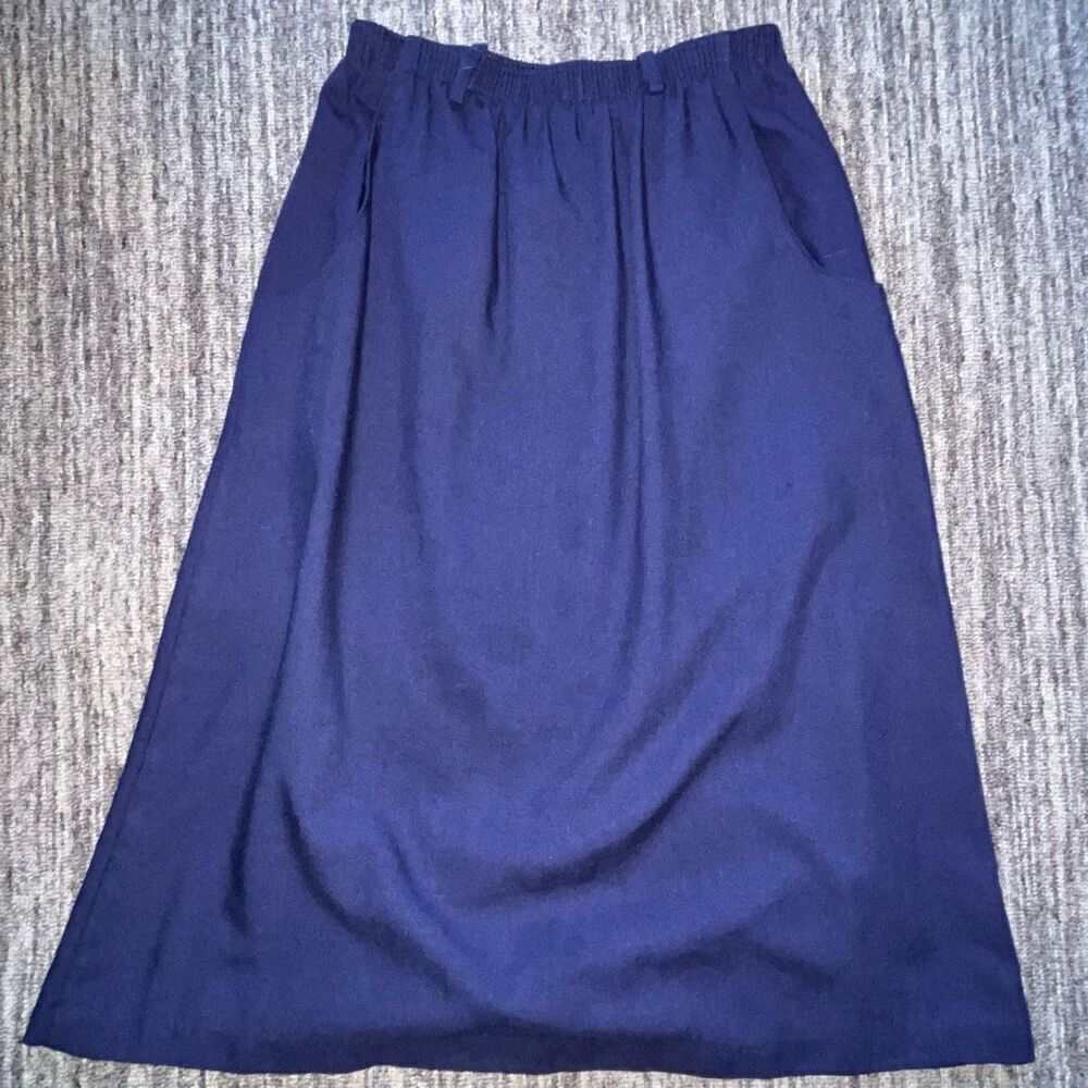 Take 1 Women’s Size XS Vintage Midi Skirt Blue A Line Retro 80s 90s‎ Style